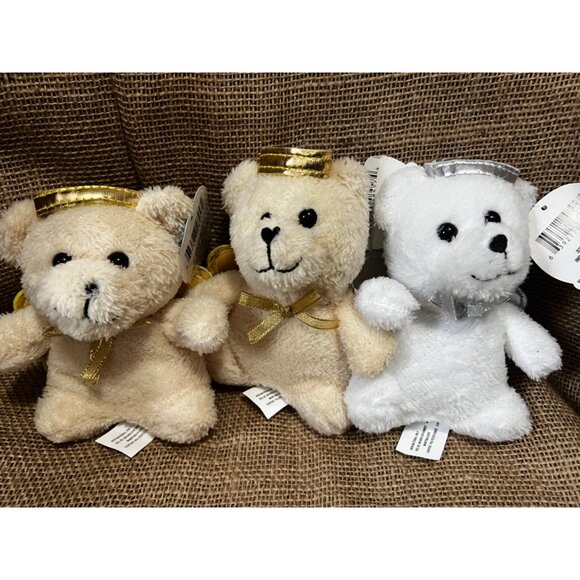 Set of 3 Angel Teddy Bear Dolls 7 Inches - Picture 1 of 5